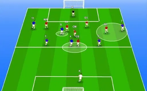 Huấn luyện viên đang hướng dẫn đội hình và chiến thuật 7 người để đối phó hàng chắn mạnh