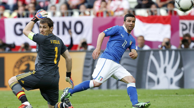 Antonio Di Natale - người duy nhất ghi bàn vào lưới Iker Casillas tại Euro 2012