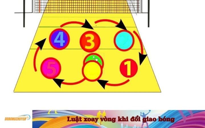 Giải Thích Chi Tiết Luật Xoay Vòng Vị Trí Trong Bóng Chuyền