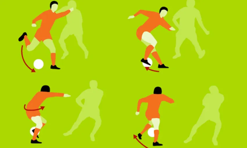 Bài tập Cruyff Turn giúp rê bóng qua người bất ngờ