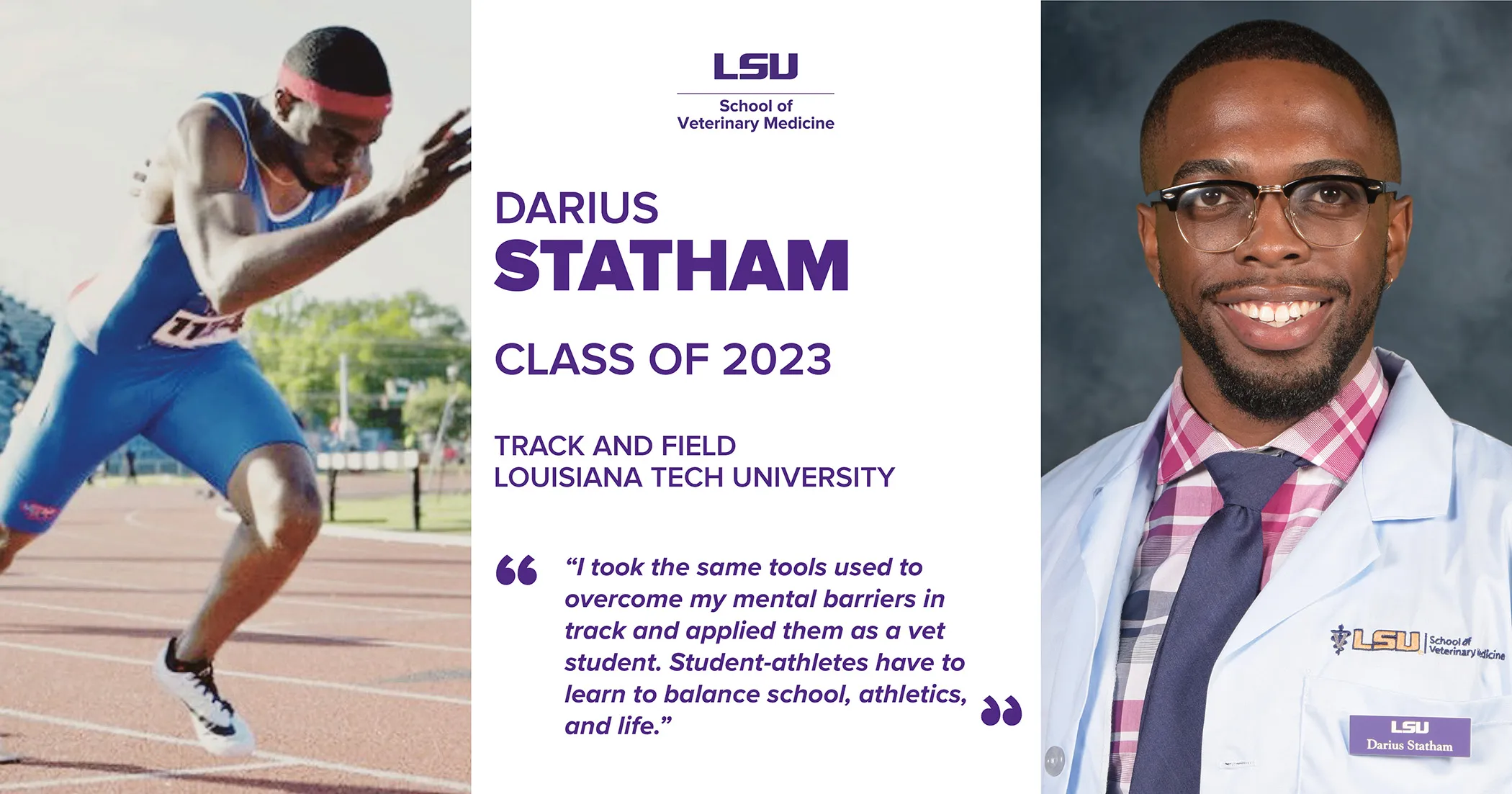 Darius Statham, vận động viên điền kinh, cho thấy tầm quan trọng của việc tự bảo vệ trong mọi hoàn cảnh.