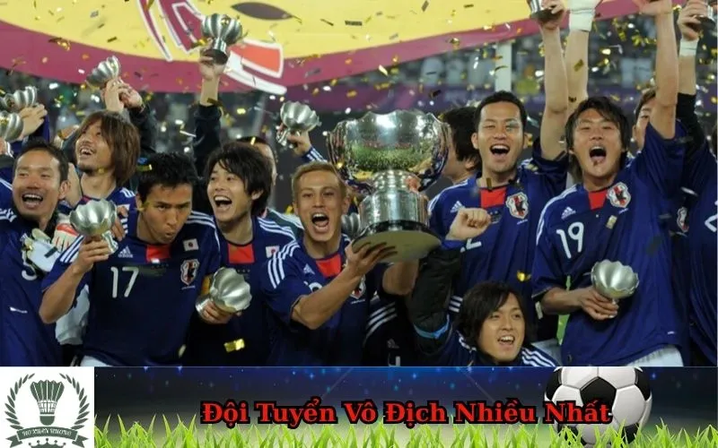 Hình ảnh các đội tuyển vô địch nhiều nhất trong lịch sử giải bóng đá Asian Cup là gì