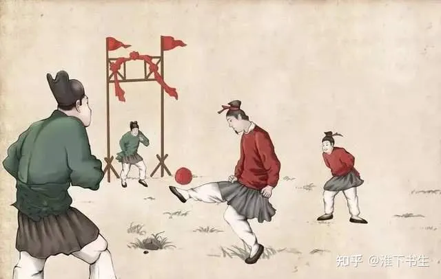 Bức tranh minh họa trò chơi Thúc cúc (蹴鞠), nguồn gốc cổ xưa của đá bóng là gì