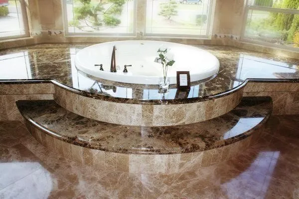 Đánh bóng đá hoa cương bằng gì: Bồn rửa mặt đá granite giữ vẻ sáng bóng