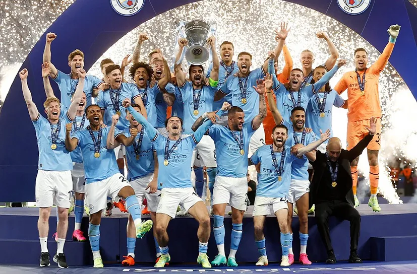 Man City ăn mừng chức vô địch Champions League 2023, hoàn tất cú ăn ba lịch sử của Man City 2023