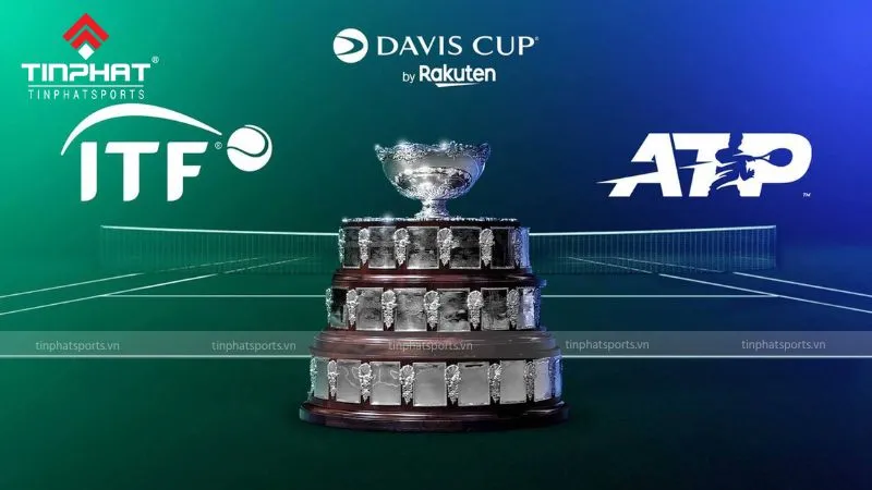 Màn hình máy tính hiển thị logo ITF cùng các biểu tượng mạng xã hội, tượng trưng cho việc kết nối với ITF