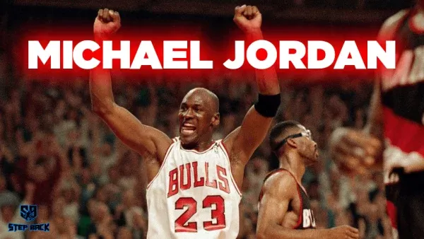 Michael Jordan, một huyền thoại hậu vệ ghi điểm, minh họa sự khác biệt với trung phong trong bóng rổ