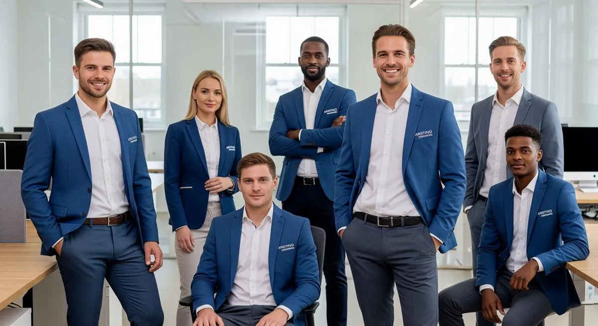 Hình ảnh một nhóm nhân viên công sở, tượng trưng cho sự hợp tác và chiến lược hiệu quả trong môi trường chuyên nghiệp