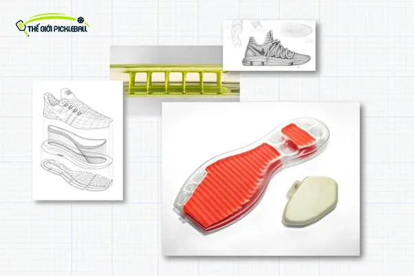 Người chơi Pickleball với giày Nike Air Zoom