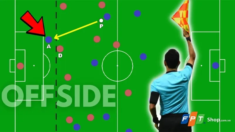 Trọng tài biên ra hiệu việt vị, giải thích luật việt vị trong bóng đá được giải thích chi tiết và dễ hiểu