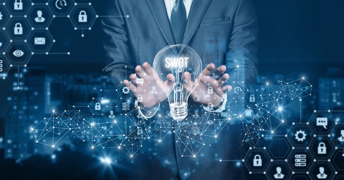 Hình ảnh phân tích SWOT là nền tảng sơ bộ để hình thành kế hoạch kinh doanh của một doanh nghiệp, cho thấy cách lập kế hoạch chi tiết cũng cần được áp dụng cho cách tổ chức trận giao hữu giúp đội cải thiện chiến thuật.